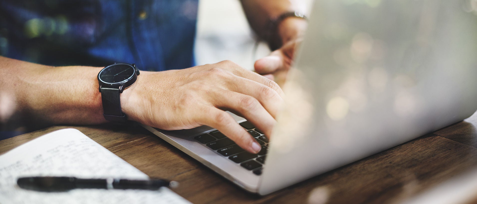 Man Working Laptop Connecting Networking Concept