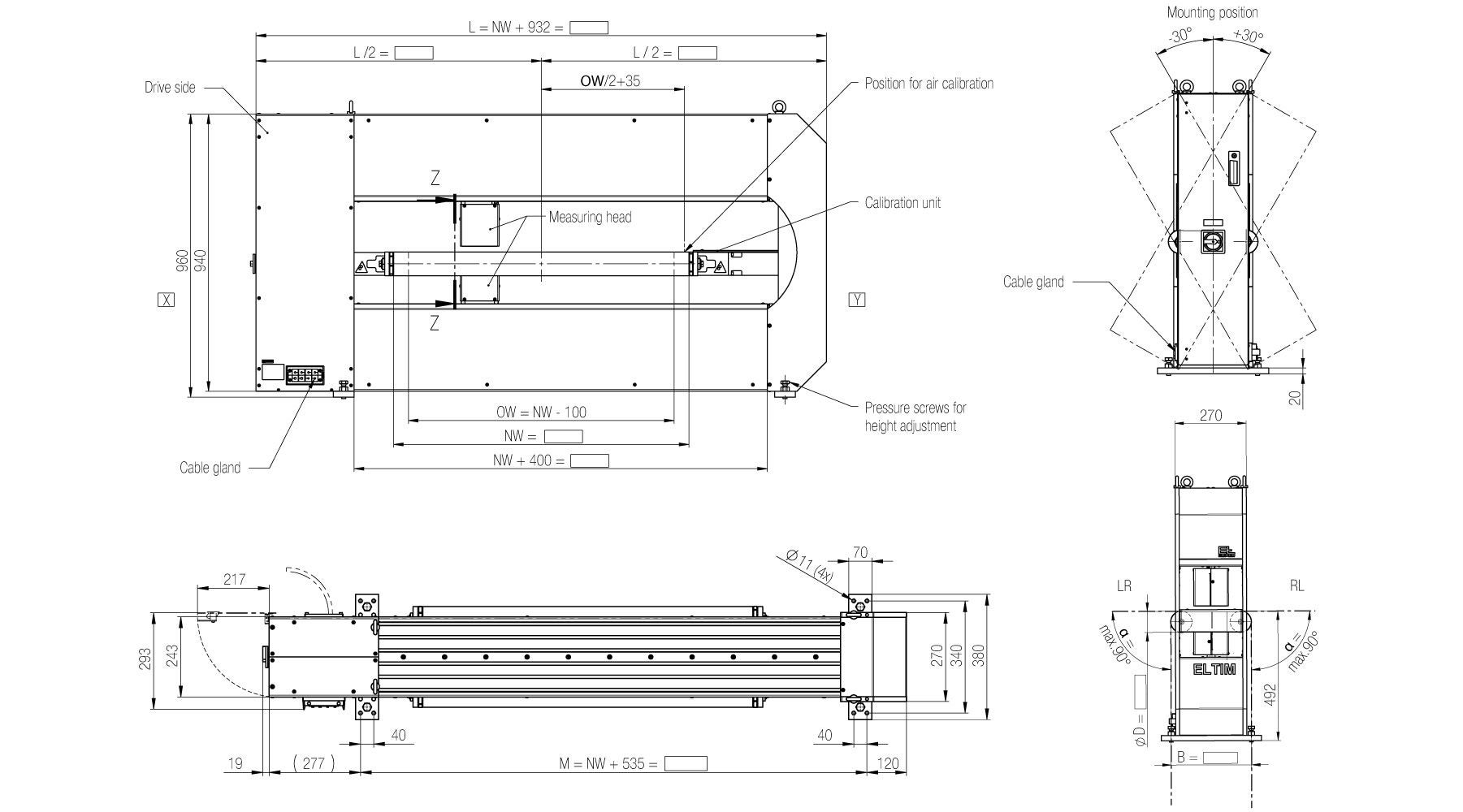 ELTIM O-frame construction sketch