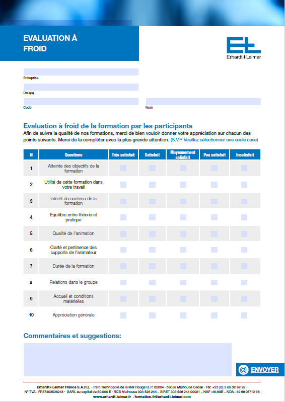 Evaluation á froid